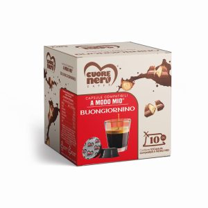 Capsule Aromatizzate compatibili A MODO MIO Buongiornino gusto Nocciola 10pz