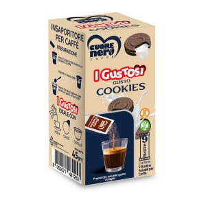 I Gustosi 9 Bustine COOKIES preparato solubile per Caffè gusto Vaniglia 45gr