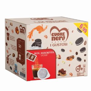 Box Assortita<Br> con 32 Cialde Caffè e 32 Bustine Solubili Assortite I GUSTOSI<Br>