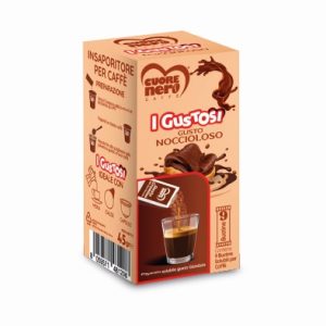 I Gustosi 9 Bustine NOCCIOLOSO preparato solubile per Caffè gusto Gianduia 45gr