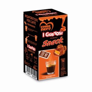 I Gustosi 9 Bustine SNACK preparato solubile per Caffè gusto Caramello 45gr