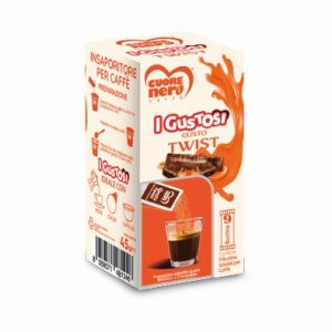 I Gustosi 9 Bustine TWIST preparato solubile per Caffè gusto Biscotto e Caramello 45gr