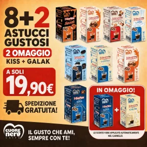 I Gustosi – 8 Astucci + 2 in Omaggio (90 Bustine Insaporitori per Caffè)